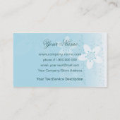 Schönes Mädchen-Silhouette-Blau Visitenkarte (Rückseite)