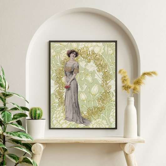 Schönes Mädchen und Blume Dekoupage Tissue Paper Seidenpapier