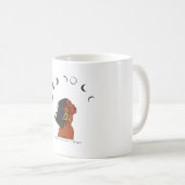Schönes Mädchen und Mond Kaffeetasse (VorderseiteRechts)