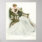 Schönes Mädchen und schwarze Katze Poster (Vorne)