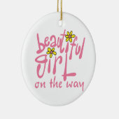 Schönes Mädchen unterwegs Keramik Ornament (Rechts)