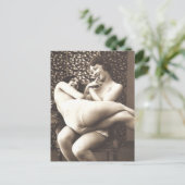 Schönes Mädchen Vintages Foto Postkarte (Stehend Vorderseite)