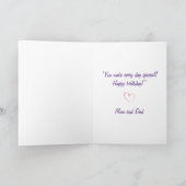 Schönes Mädchen Vollkleid Prinzessin Geburtstag Karte (Innenseite)