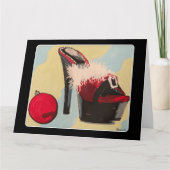 Schönes Mädchen Weihnachten 2020 Gemälde auf einem Karte (Vorderseite)