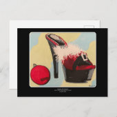 Schönes Mädchen Weihnachten 2020 Gemälde auf einem Postkarte (Vorne/Hinten)