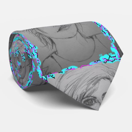 schönes Mädchenportrait Krawatte (Gerollt)