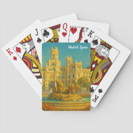 Schönes Madrid Spanien Vintage Reise Kunst Spielkarten