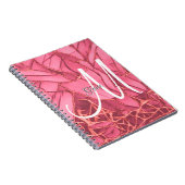 Schönes Magenta-Blütenblatt zu Monogram-Notebook Notizblock (Rechte Seite)