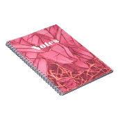 Schönes Magenta Floral-Notebook Notizblock (Rechte Seite)