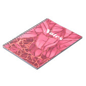 Schönes Magenta Floral-Notebook Notizblock (Linke Seite)