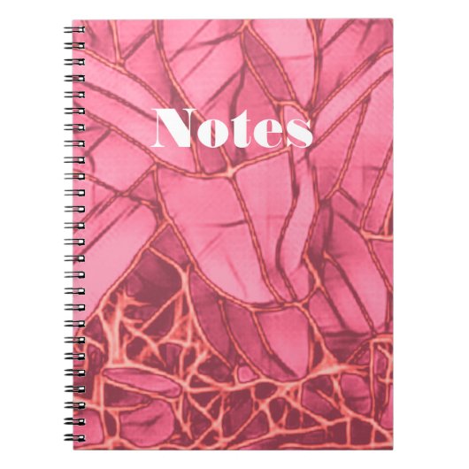 Schönes Magenta Floral-Notebook Notizblock (Vorderseite)