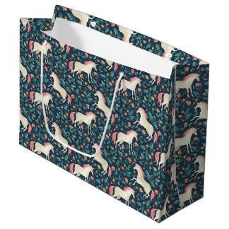 Schönes magisches Einhorn-Muster Große Geschenktüte