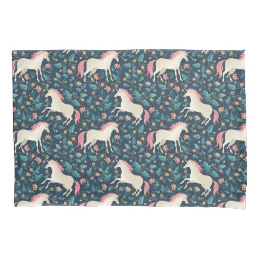 Schönes magisches Einhorn-Muster Kissenbezug (Vorderseite-Links)