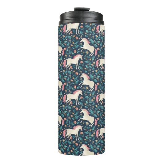 Schönes magisches Einhorn-Muster Thermosbecher (Vorderseite)