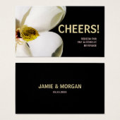 Schönes Magnolia Wedding Drink Ticket (Vorne & Hinten)