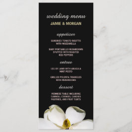 Schönes Magnolien-Hochzeits-Menü Menükarte