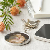 Schönes Maine Coon Cat Nah-Up Foto Schlüsselanhänger (Seite)