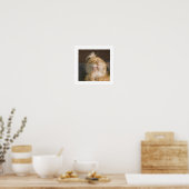 Schönes Maine Coon Cat Preening Foto Poster (Küche)