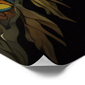 Schönes majestic Peacock Couple Cushion Poster (Ecke)