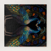 Schönes majestic Peacock Couple Cushion Puzzle (Horizontal)