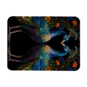 Schönes Majestic Peacock Couple Magnet (Horizontal)