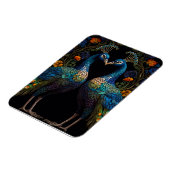 Schönes Majestic Peacock Couple Magnet (Linke Seite)