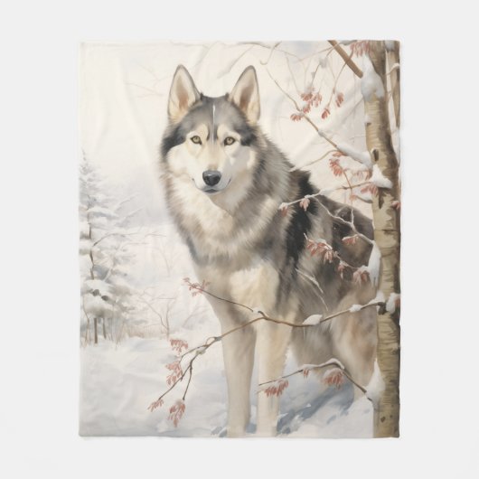 Schönes Malamute Fleecedecke (Vorderseite)