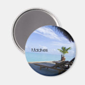 Schönes Malediven Beach Magnet (Vorderseite/Rückseite)