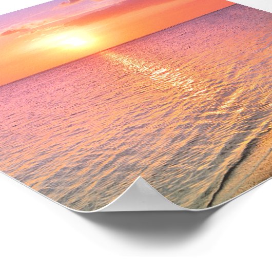 Schönes Malediven Beach Sunset Poster (Ecke)