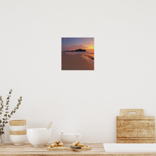 Schönes Malediven Beach Sunset Poster (Küche)
