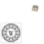 Schönes Mandala-Monogramm Gummistempel (Stempel)