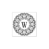 Schönes Mandala-Monogramm Gummistempel (Prägung)