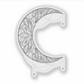 Schönes Mandala Moon Design Pattern Aufkleber (Vorderseite)