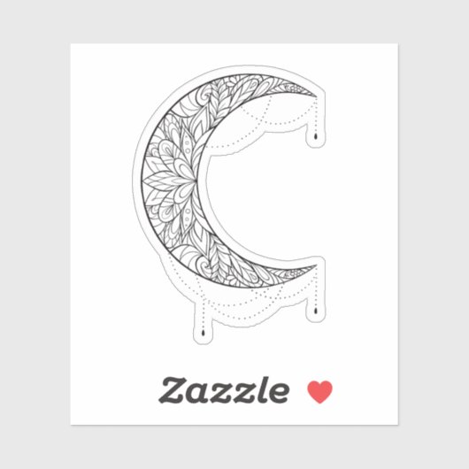 Schönes Mandala Moon Design Pattern Aufkleber (Blatt)