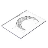 Schönes Mandala Moon Design Pattern Notizblock (Linke Seite)