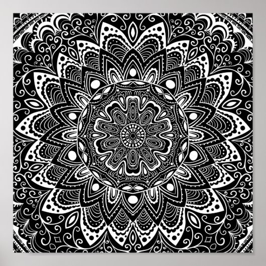 Schönes Mandala Pattern Poster (Vorne)
