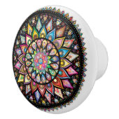 Schönes Mandala, verschiedene Farben Keramikknauf (Rechts)