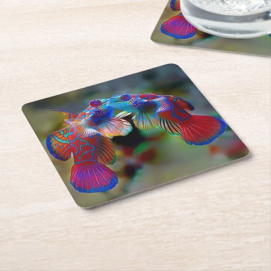 Schönes Mandarin Fish Untersetzer Set (angewinkelt)