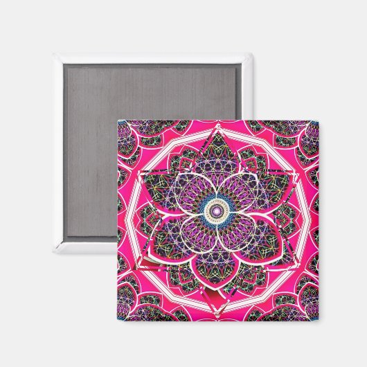 schönes Mandela-Design Magnet (Vorderseite/Rückseite)