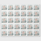 Schönes Märchen, das in einem bezaubernden Wald re Geschenkpapier (Flach)