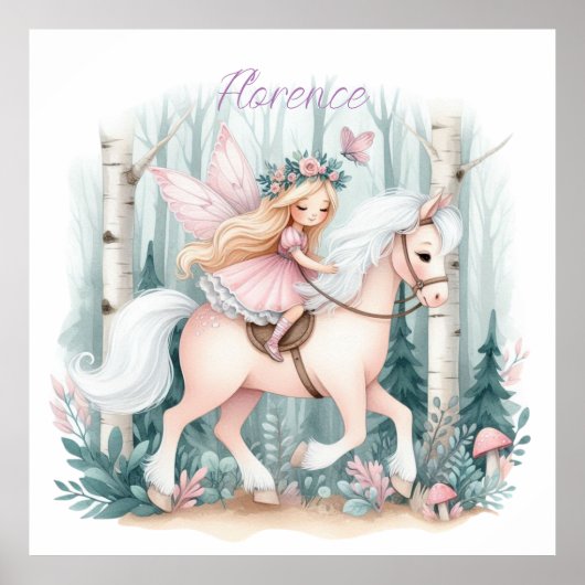 Schönes Märchen, das in einem bezaubernden Wald re Poster (Vorne)