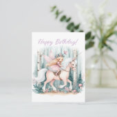 Schönes Märchen, das in einem bezaubernden Wald re Postkarte (Stehend Vorderseite)