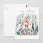 Schönes Märchen, das in einem bezaubernden Wald re Postkarte (Vorne/Hinten)