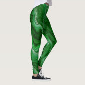 Schönes Marmormuster in Emerald Green Leggings (Rechts)