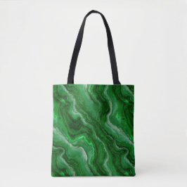 Schönes Marmormuster in Emerald Green Tasche