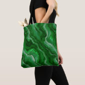 Schönes Marmormuster in Emerald Green Tasche (Von Nahem)