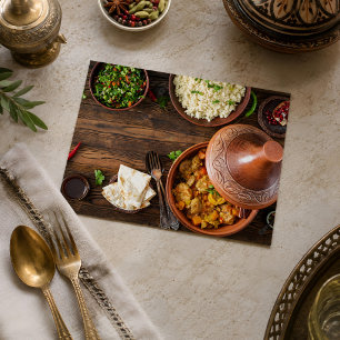 Schönes marokkanisches Tajine Marokko Küche Postkarte