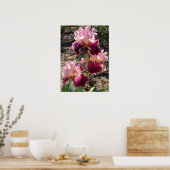 Schönes Maroon Dark Pink Flower Garden Poster (Küche)