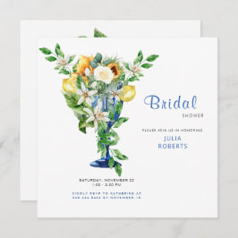 Schönes mediterranes Brautparty Einladung