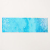 Schönes Meer Blau Farbe Mandala Yoga Mat Yogamatte (Vorderseite (Horizontal))